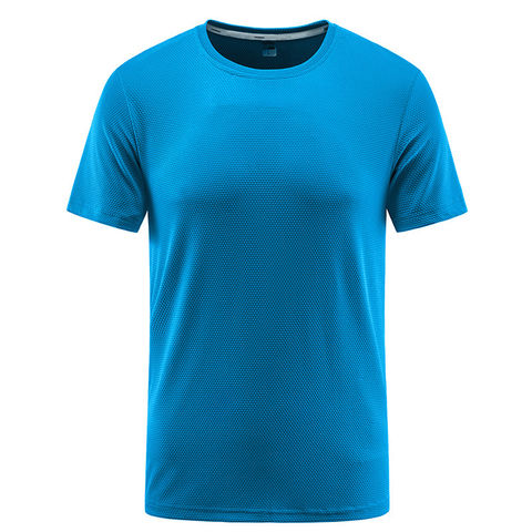 Camisetas ajustadas de verano para hombre, camisa deportiva de manga corta  con cuello redondo, Color sólido