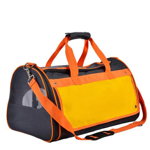 Bolsa de transporte expandible aprobada por aerolíneas para mascotas con cama de felpa y cierre de seguridad