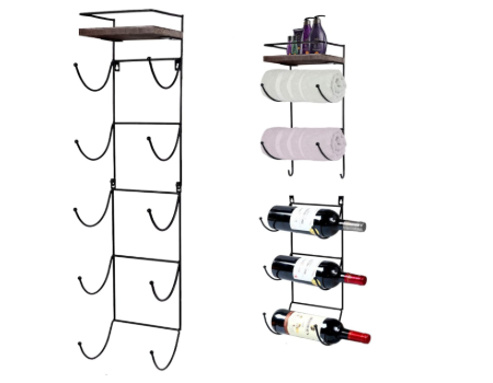 Wine Rack as Towel Rack: Vertical Bathroom Storage