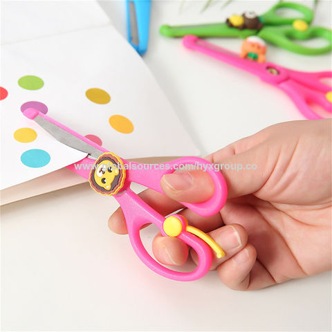 Colored Plastic Mini Safe Scissors Student Fashion Stationery Home Children  Kindergarten Kids DIY Cutting Paper Tool