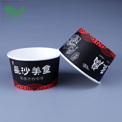 Buy Wholesale China Food Grade Biodegradable Packaging Disposable Soup  Kraft Paper Bowl With Lid For Rice & Paper Bowl With Lid at USD 0.048