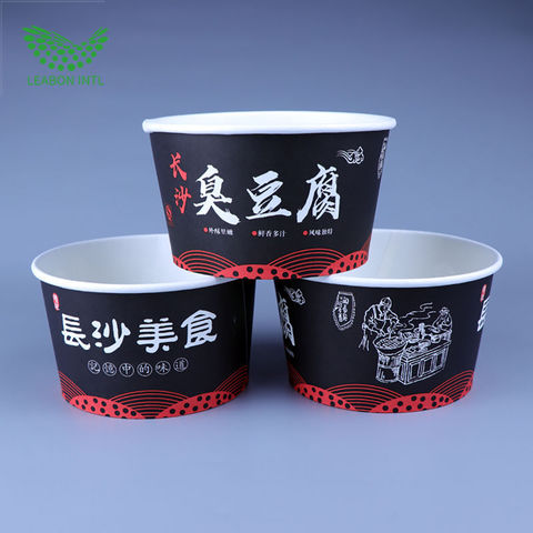 Buy Wholesale China Food Grade Biodegradable Packaging Disposable Soup  Kraft Paper Bowl With Lid For Rice & Paper Bowl With Lid at USD 0.048