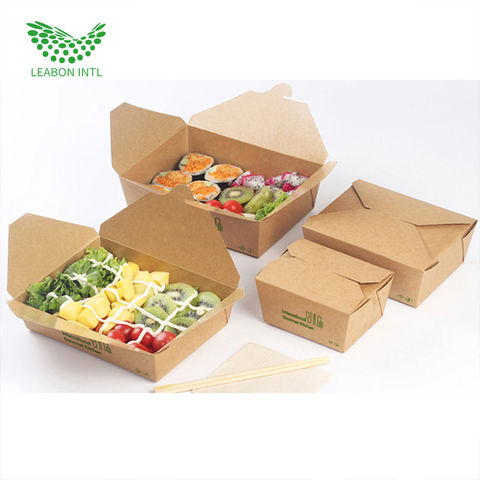 Buy Wholesale China Microwave Heating Lunch Box Spot Disposable Lunch Box  Kraft Paper Rectangular Bowl Takeout Lunch Box Disposable Bowls & Salad Bowl  at USD 0.02