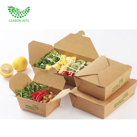 Buy Wholesale China Food Boxes Disposable Food Box Takeaway Fast Food Boxes  Salad Sushi Waterproof Kraft Paper Lunch Box & Food Box at USD 0.11