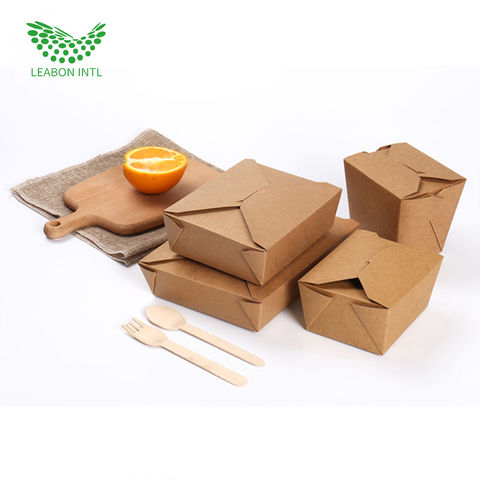 Buy Wholesale China Microwave Heating Lunch Box Spot Disposable Lunch Box  Kraft Paper Rectangular Bowl Takeout Lunch Box Disposable Bowls & Salad Bowl  at USD 0.02
