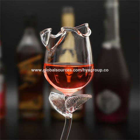 Rose Flower Wine Glasses, Creative Red Wine Glass  