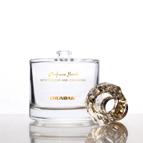 Wholesale Cosmetic Packaging 30ml 50ml 100ml Empty Round Clear glass  perfume bottle with spray From m.