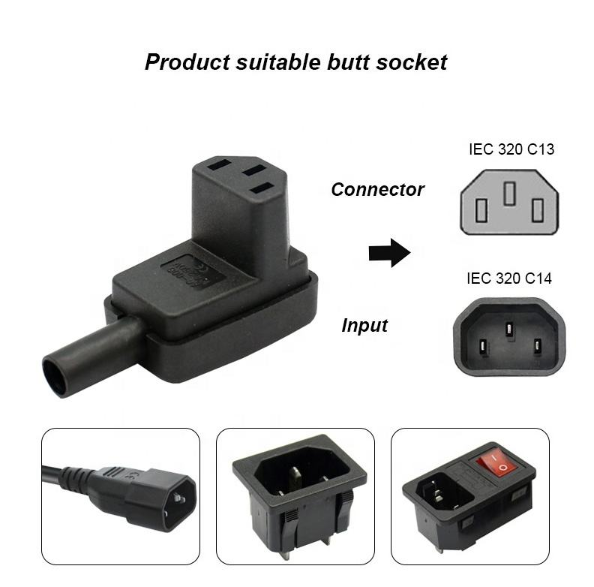 Ac Plug Adapter Power Socket Iec C14 C13 Female Plug Holder 3 Pin