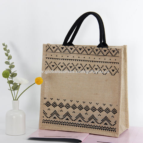 Custom Pattern Silk-Screen Printed Cotton Canvas Tote Bag - Luxury