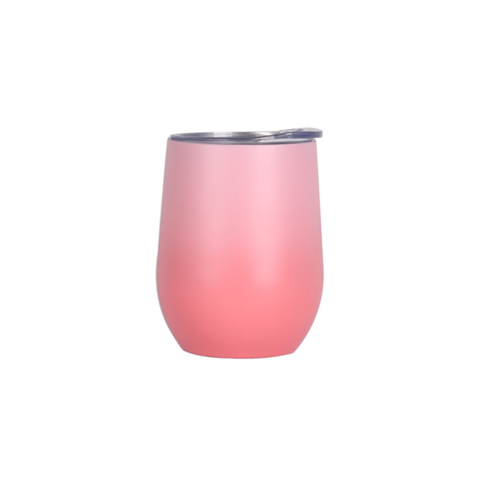 12oz Wine Tumbler Double-layer Vacuum Eggshell Thermos Cup Double Wall  Vacuum Insulated For Keeping Any