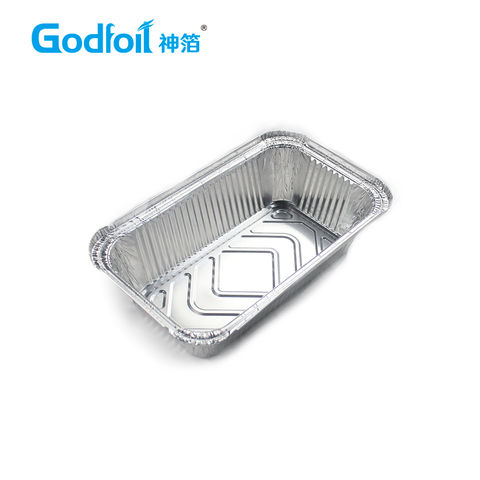 Ovenable Disposable Aluminum Foil Pans , Aluminium Disposable Baking Pan  Custom Size