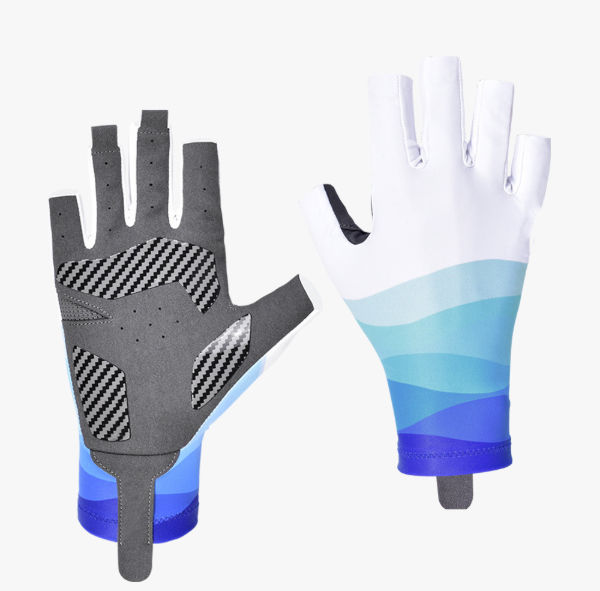 Fishing Gloves Half Finger Elastic Fitness Gloves Sports Accessories (Green  L)