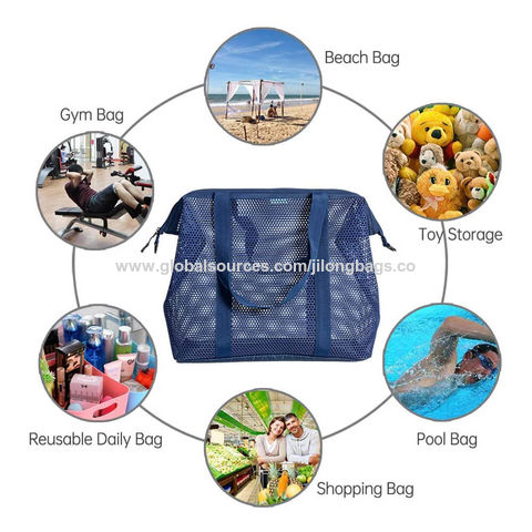 Customized Big Fishing Net Tote Bag Women Hollow Out Shoulder Bag