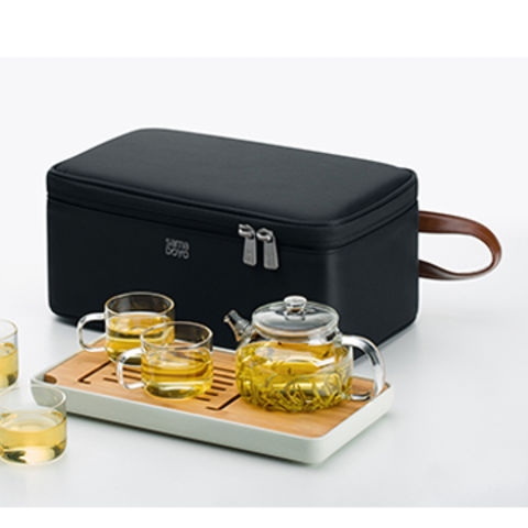 High Borosilicate Glass Tea Set With Tray