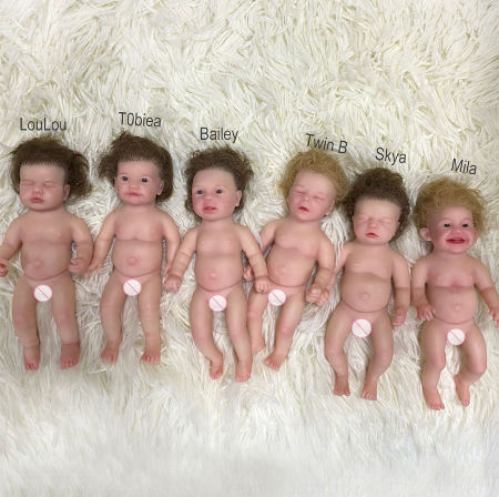 18Inch Twins Silicone Reborn Baby Doll Lifelike Full Body Doll Newborn Girl  Gift