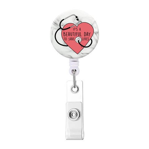 Customized Sublimation Floral Printing Resin Plastic Medical Use  Retractable Nurse Cute Badge Reel - Expore China Wholesale Customized  Sublimation Floral Printing Reel and Resin Plastic Medical Badge Reel,  Nurse Cute Badge Reel