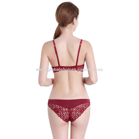 New Fashion Sexy Underwear Set For Women Thick Padded Brassiere