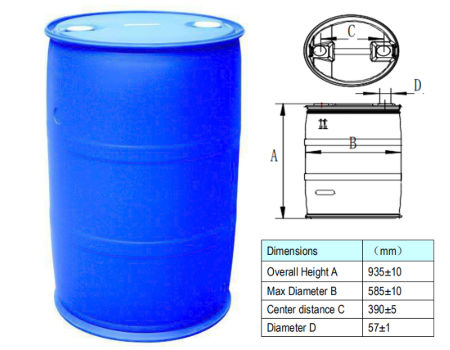 200 Liter Blå Plast Trommel Fat 200l200 Liter Blå Plast Trommel Fat 200l  