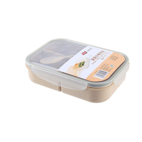 Buy Wholesale China Wheat Straw Plastic Bento Box Microwave Heated