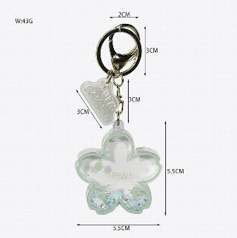 Achetez en gros Sakura Dessin Animé Porte-clés Acrylique Pendentif Porte- clés Accessoires Pour Bijoux Et Sac Cadeaux Promotionnels Chine et Porte- clés à 1.5 USD