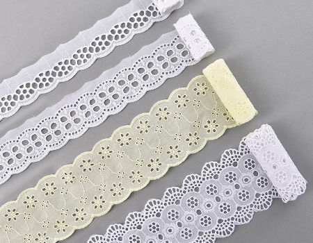 Polyester Chemical Lace Trim Embroidery Flower Lace Ribbon Chemical Lace Trimming for Sewing Wedding supplier