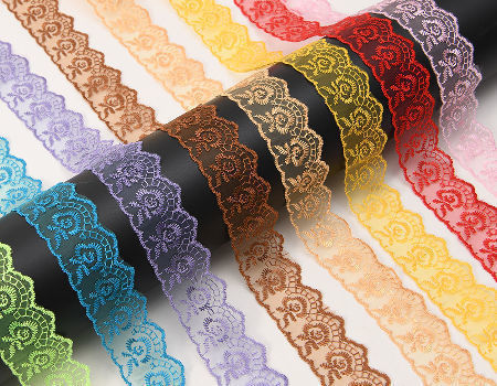 Polyester Chemical Lace Trim Embroidery Flower Lace Ribbon Chemical Lace Trimming for Sewing Wedding supplier