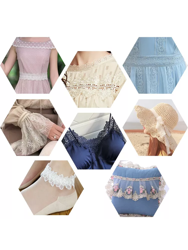 Polyester Chemical Lace Trim Embroidery Flower Lace Ribbon Chemical Lace Trimming for Sewing Wedding supplier