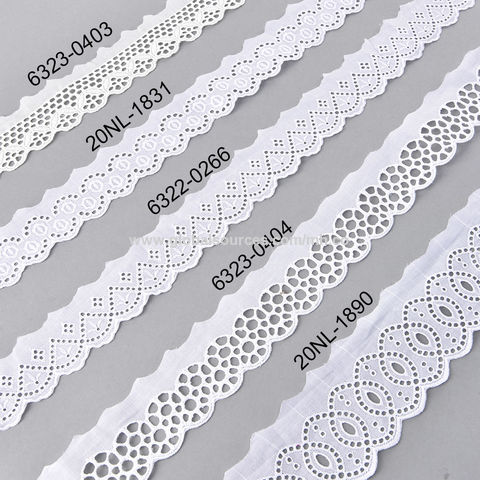 Lace Trim Factory Supply Various Design Embroidered Cotton Lace