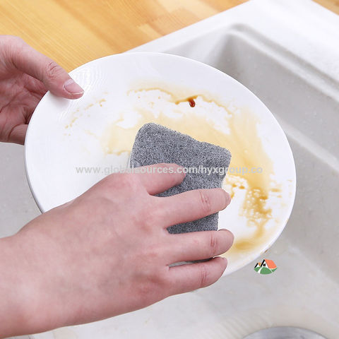 5PCS Black Dish Sponge Scouring Pad Kitchen Cleaning Sponge Wiping