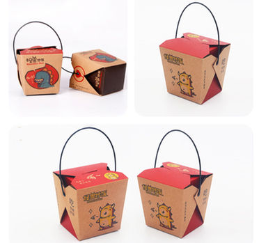 Custom Logo Chinese New Festival Dispisable Food Container Paper