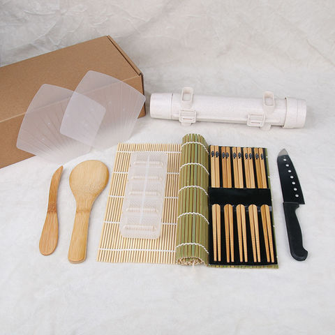  Delamu Sushi Making Kit, 20 in 1 Bazooka Roller Kit with Chef's  Knife, Bamboo Mats, Rice Mold, Temaki Sushi Mats, Rice Paddle, Spreader,  Chopsticks, Sauce Dishes, Guide Book: Home & Kitchen