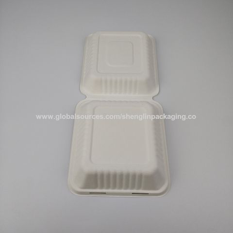 I00000 100-Pack 100% Compostable Food Containers, Disposable Togo