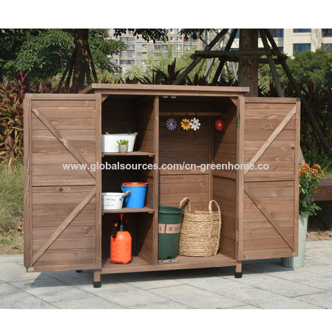 Garden Storage Closet Shed  Outdoor Utility Storage Cabinet