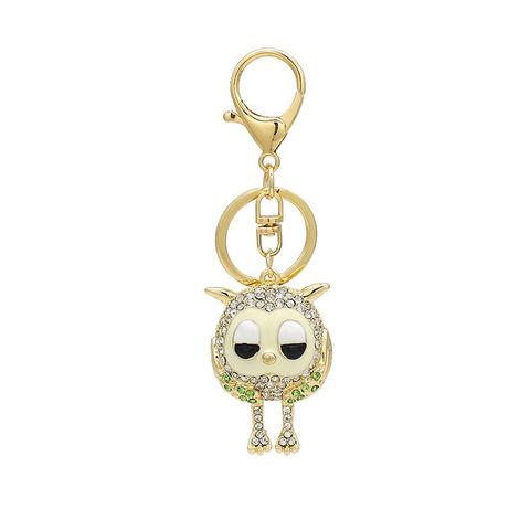 Cute Perfume Bottle Keychain Golden Alloy Key Chain Ring Purse Bag