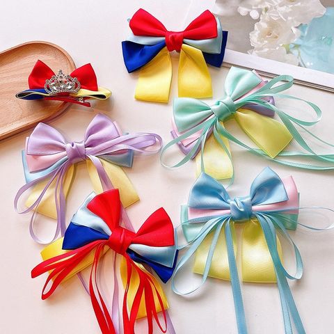 Buy Wholesale China Children's Snow White Hair Accessories Lovely Ribbon  Bow Hair Clip Girl's Headdress & Hair Ornaments at USD 0.49