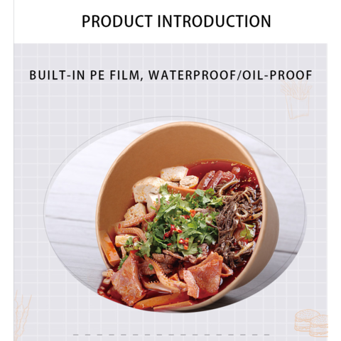 Achetez en gros Bac à Emporter Biodégradable Jetable Tasse à Soupe Salade  Bol En Papier Kraft Avec Couvercle Chine et Contenants Alimentaires  Jetables à 0.06 USD