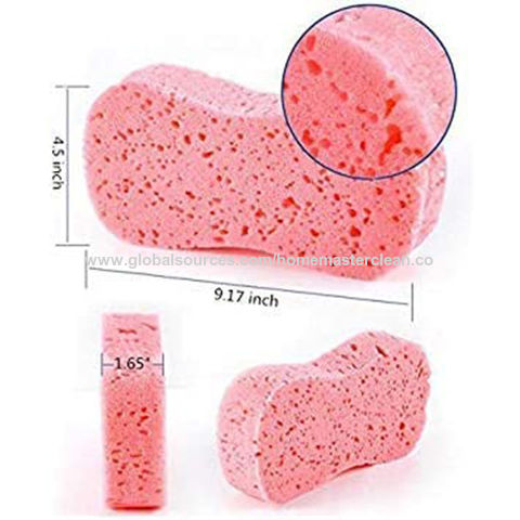 Large Sponges - 5 Pcs High Foam Car Cleaning Washing Sponge Pad (Pink)