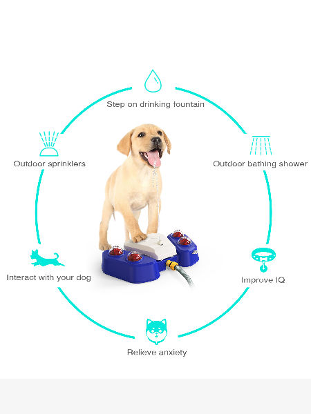 Dog Drinking Fountain Outdoor Bathing Shower 2 in 1 Automatic Drinker Outdoor Sprinkler Education supplier
