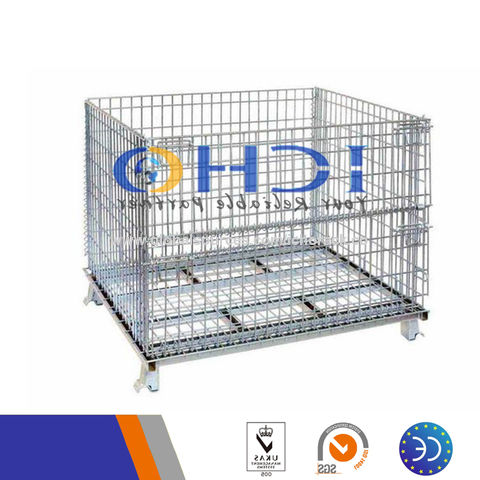 Stackable Powder Coated Metal Container Steel Pallet /Rack - China Steel  Pallet, Wire Mesh Cage