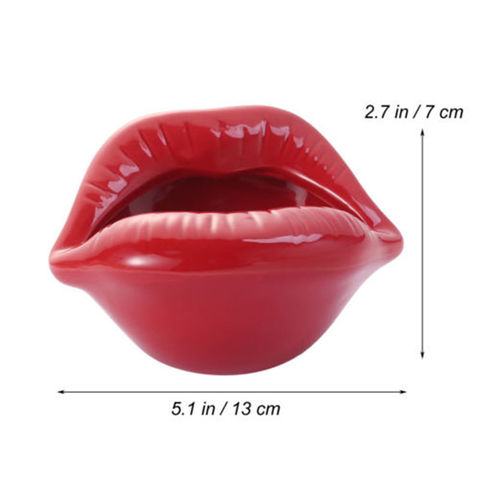Buy Wholesale China Dark Light Red Sexy Lips Style Ceramic Cigarette  Ashtrays & Ceramic Cigarette Ashtrays at USD 0.8