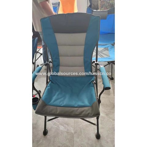 Taburete plegable portátil Asiento telescópico Silla de camping regulable  en altura Carga máxima 150 kg Azul