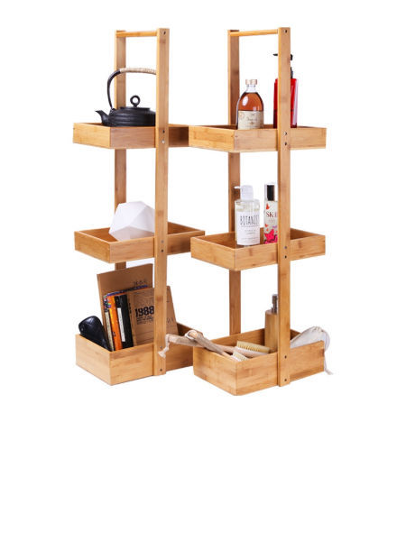 Buy Wholesale China 3/4 Tier Bamboo Corner Shelf Stand Rack