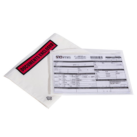DHL auto-adhésif en plastique transparent Étiquette d'expédition Bordereau  de pochettes d'enveloppe - Chine liste de l'emballage Enveloppe, sac  autoadhésif