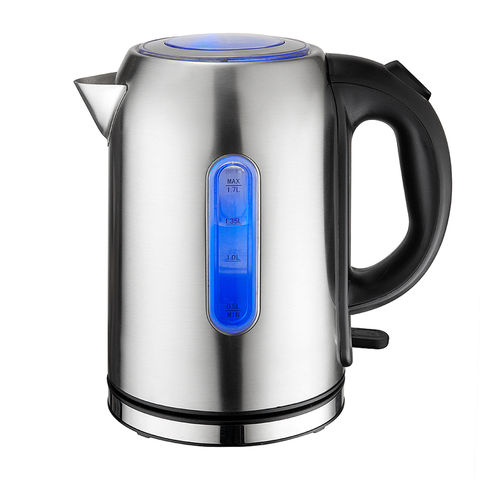 HadinEEon Electric Kettle, 1.7L Glass Boiler Electric Tea Kettle with Blue LED Indicator Light, Cordless Teapot Tea Heater, 304 Stainless Steel Hot