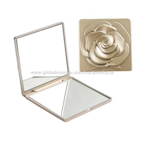 Buy Wholesale China Small Moq Customized Logo Square Shapes Cosmetic Pink  Hand Mirrors Wholesale Bulk Makeup Mirror & Vanity Mirror at USD 2.16