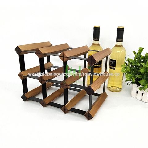 Casier à vin en bois, étagères à vin, rangement de vin, casier à 9 bouteilles, rangement horizontal
