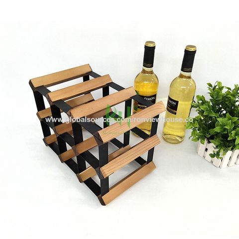 Casier à vin en bois, étagères à vin, rangement de vin, casier à 9 bouteilles, rangement horizontal