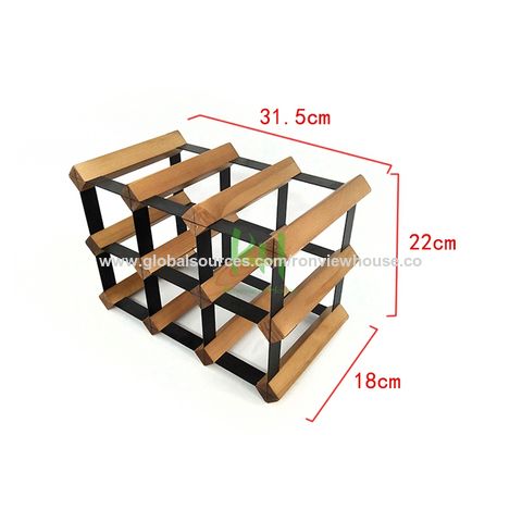 Casier à vin en bois, étagères à vin, rangement de vin, casier à 9 bouteilles, rangement horizontal
