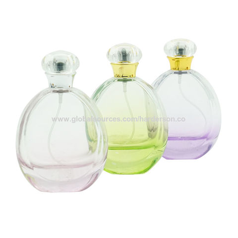 Luxury Perfume Bottles, Refillable Spray Atomizers 1, 2 and 4 oz. - Flat  Shape