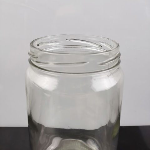 16oz Square Glass Kitchen Storage Canister Jars - Crystal Clear